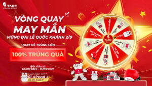 VÒNG QUAY MAY MẮN MỪNG ĐẠI LỄ 2/9 – SĂN AIRPOD 4 CÙNG TAEC